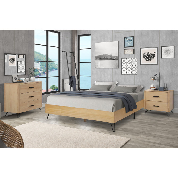 Mercury Row® Zoey Queen Solid Wood Platform 3 Piece Configurable